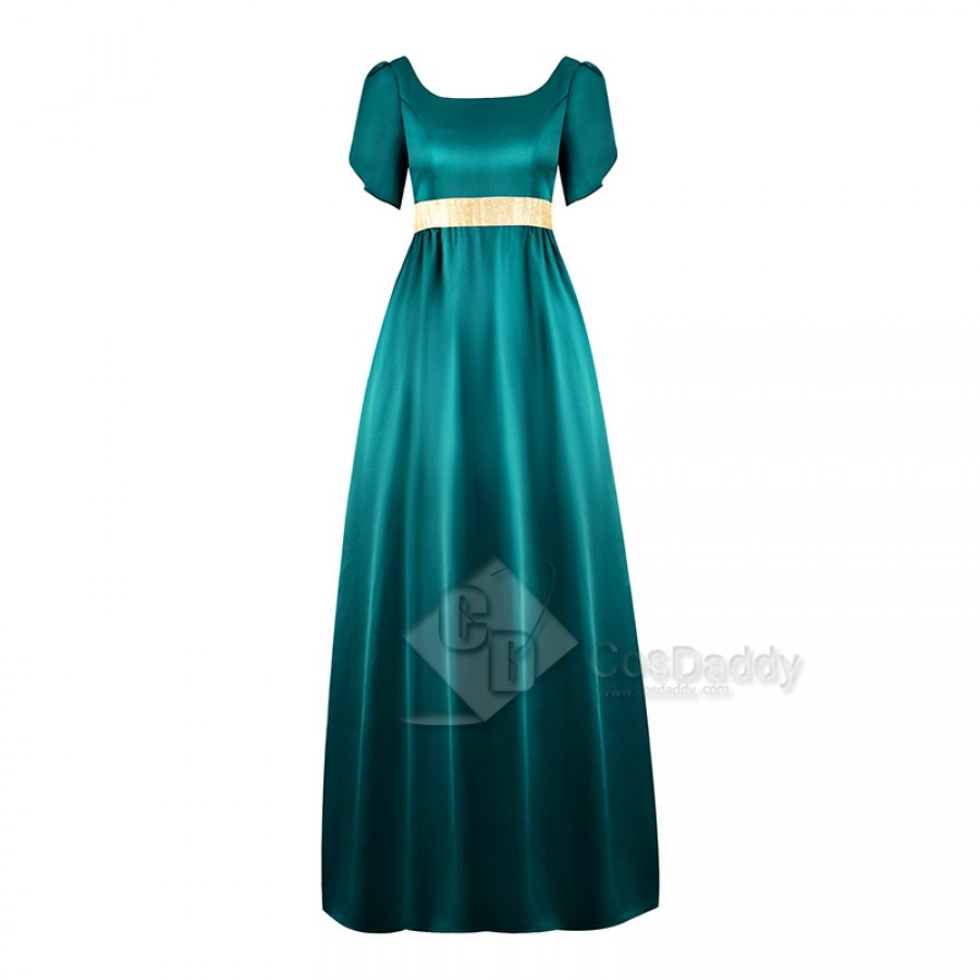 Bridgerton Kate Sharma Cosplay Costume Blue Dress Jane Austen Style